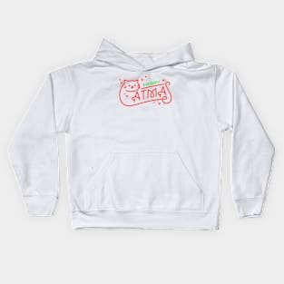 Merry Catmas Typography Kids Hoodie